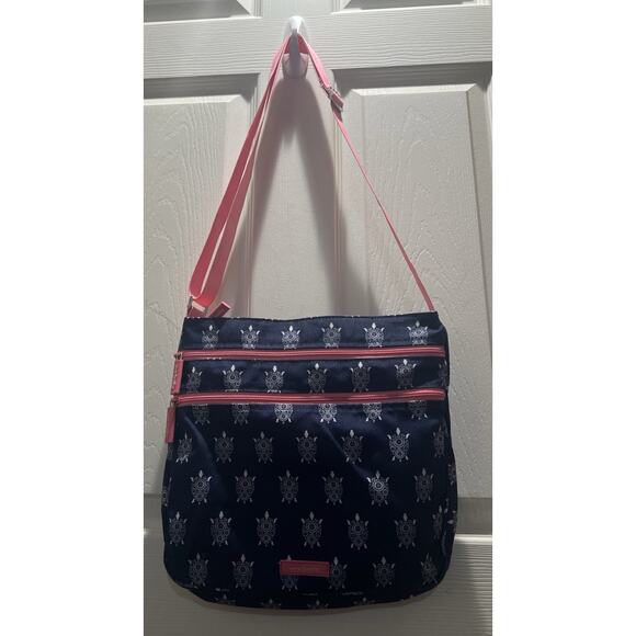 Vera Bradley Sea Turtle Blue/Pink Crossbody Bag - Picture 1 of 11
